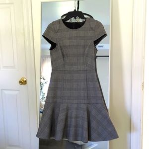 J.Crew Plaid Ruffle Hem Dress